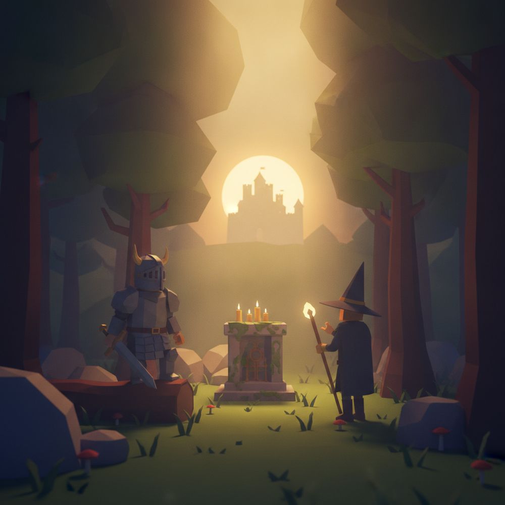 Estilo low-poly pintado